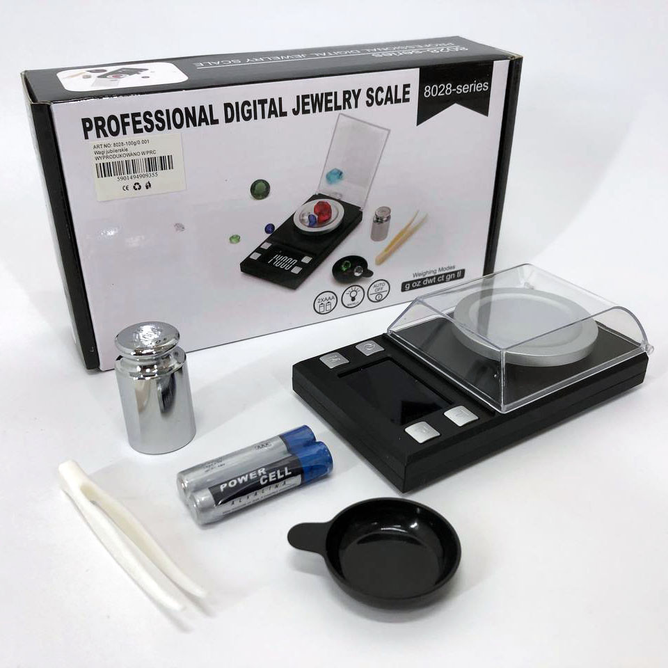 Ваги для вимірювання ваги коштовностей 100г, 0.001г точность Кишенькові на батарейках MA-48 Львів - фото 10