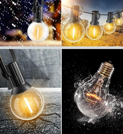 Вулична світлодіодна гірлянда з кулястими лампочками G40 10,5м 14 лампочок Луцк