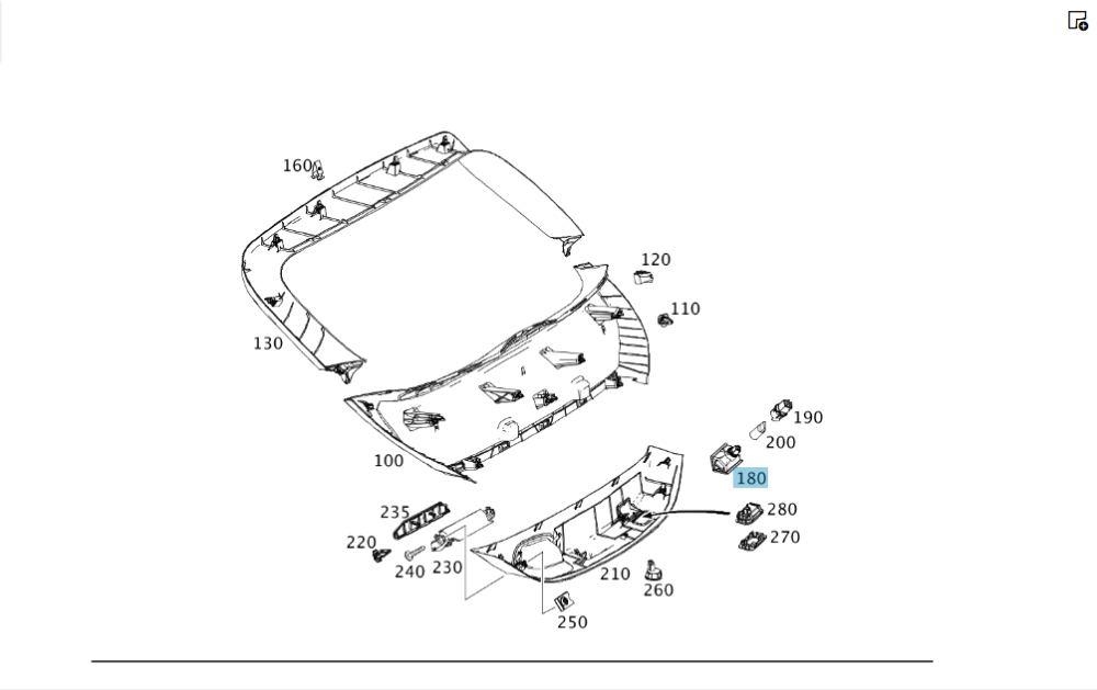 Mercedes-Benz  A2218202101 Плафон на обшивці кришки багажника C-Class Coupe C205 C-Class W205 C-class Estate S205 C-Class Cabrio A205 Одесса - изображение 6