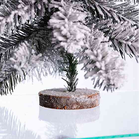 Lugi Штучна міні ялинка "Снігова королева" засніжена на пластиковій підставці 55 см SOK-M-05-2 Коломыя