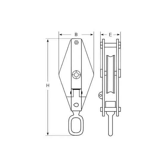 Блок однороликовый с ухом 2,0 т Одесса