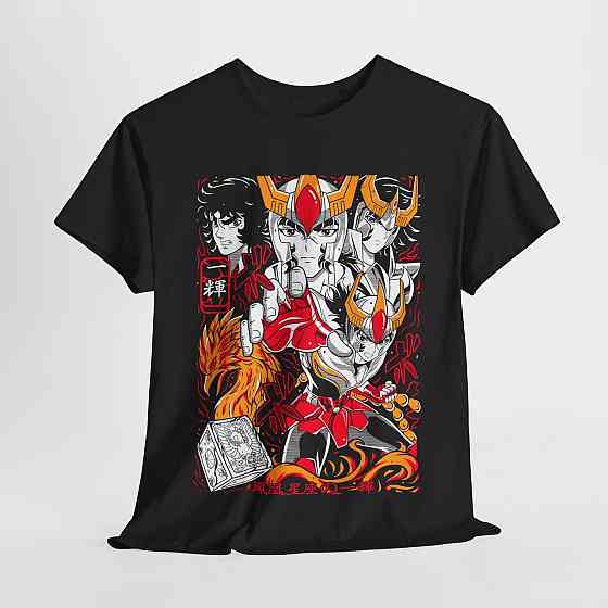 Футболка для мальчика аниме Аниме Саинт Сеийа Книгхтс оверсайз (рост от 165 до 180 ) Черний AnimeJ0580m Днепр