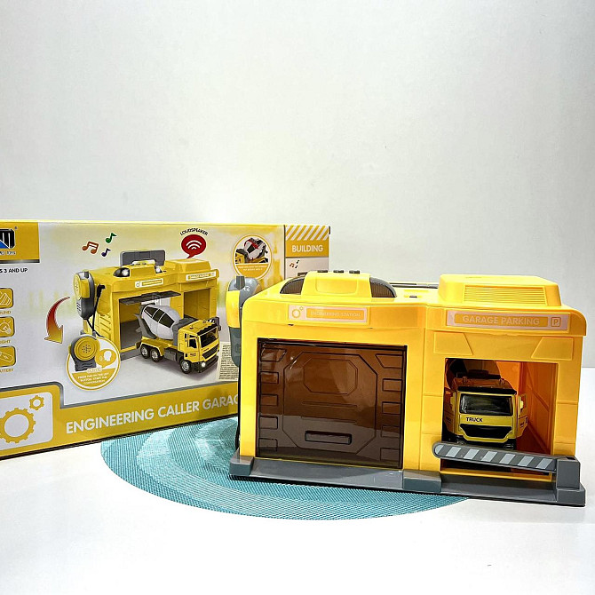 Гараж з машинкою Chengmei Toys Бетонозмішувач з світловими та звуковими ефектами Жовтий (CLM-553) Чернигов - изображение 2