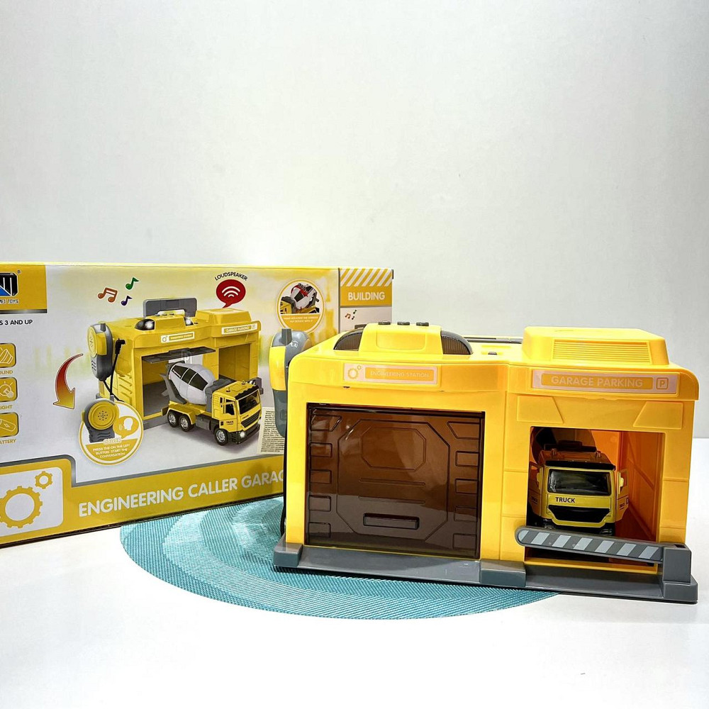 Гараж з машинкою Chengmei Toys Бетонозмішувач з світловими та звуковими ефектами Жовтий (CLM-553) Чернігів - фото 2