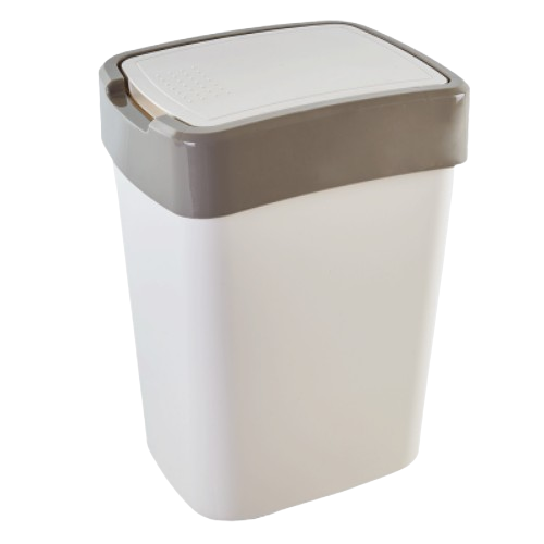 Відро для сміття 45л біла троянда/какао Євро Алеана Житомир - фото 1