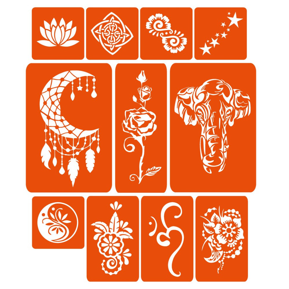 Набор хны с трафаретами для био-тату №5 henna-set-05 Винница - изображение 2