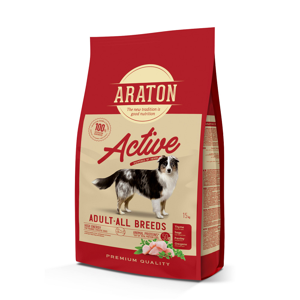 ARATON Active All Breeds Сухий корм для дорослих активних собак усіх порід 15 кг Київ - фото 1