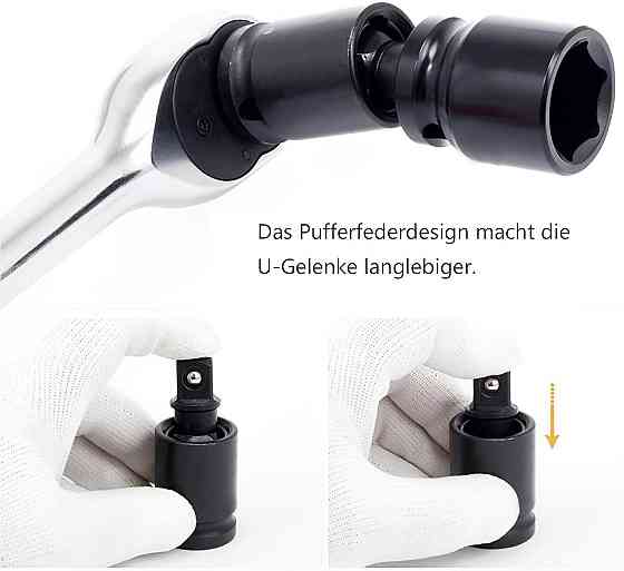 Набір ударних карданних шарнірів Cr-Mo 1/2 1/4 3/8 для торцевих головок Київ