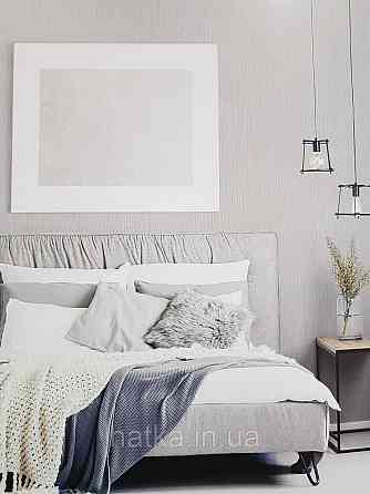 Шпалери метрові вінілові на флізеліні Sintra Structure тонка смужка матові сірі з бежевим 521359 Київ