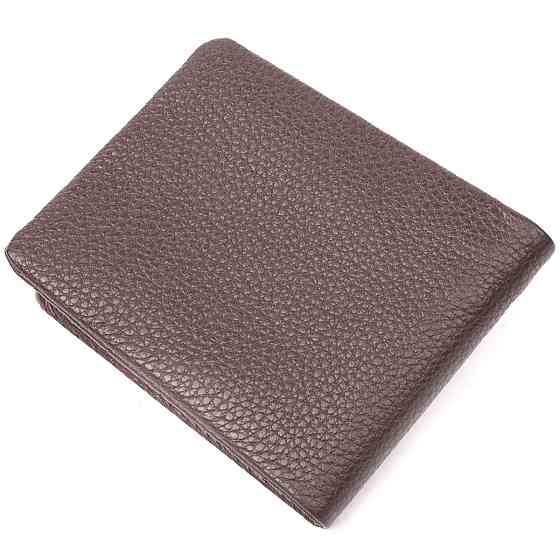 Отличное мужское портмоне из зернистой кожи KARYA 21063 Коричневый Киев