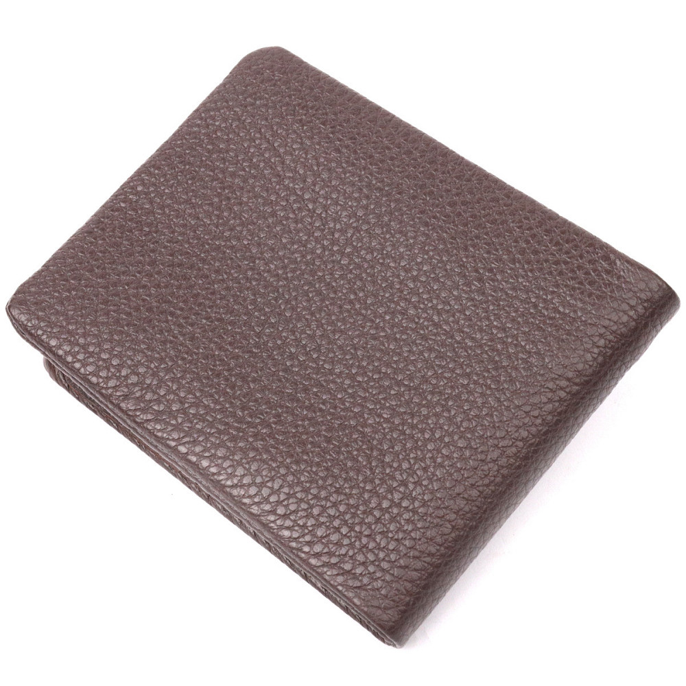 Відмінне чоловіче портмоне із зернистої шкіри KARYA 21063 Коричневий Київ - фото 2