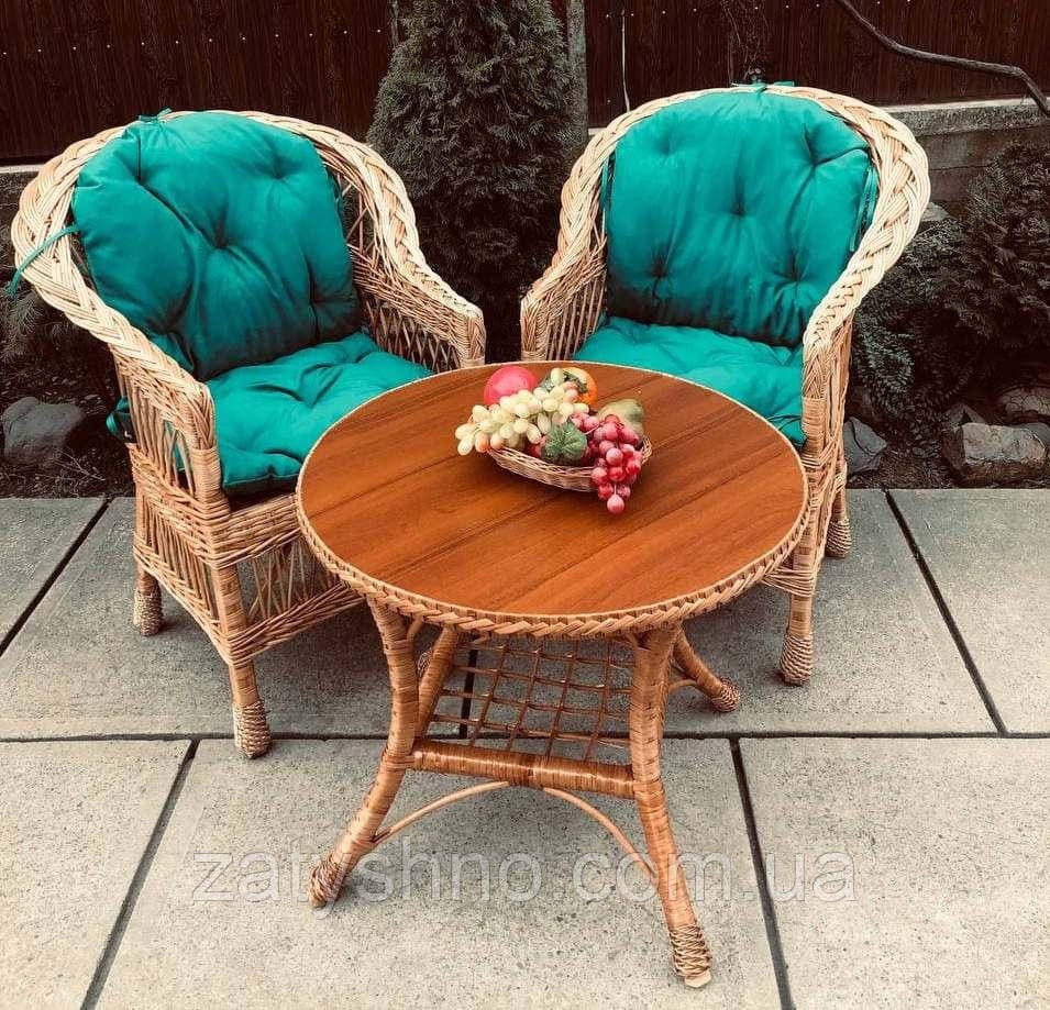 Плетені меблі з лози з гарним столом Київ - фото 1