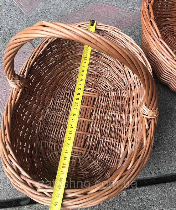 Корзина пасхальная  широкая из лозы( 1шт) Киев - изображение 6