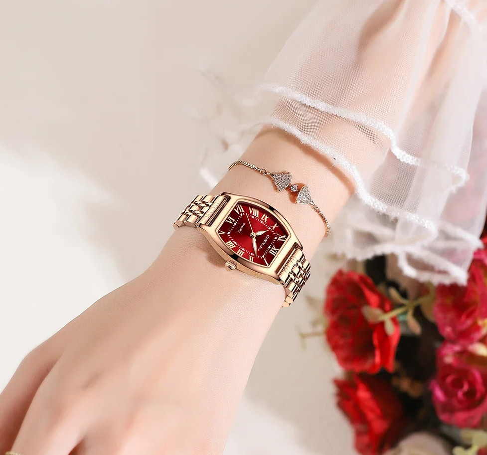 Годинник жіночий наручний Crrju France Золотистий Вінниця - фото 6