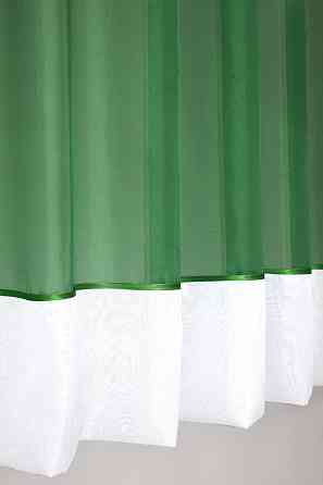 Кухонная занавеска VR-Textil № 047к зеленый с белым 280х170 см (50-972) Киев