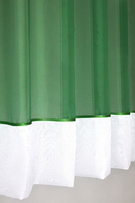 Кухонная занавеска VR-Textil № 047к зеленый с белым 280х170 см (50-972) Киев - изображение 5