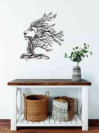 Декоративное настенное 3D Панно «Лев» Декор на стену с объемом 90*83 см, Черный Киев