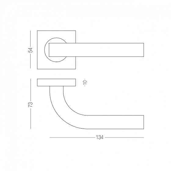 РУЧКА ДЛЯ ДВЕРЕЙ НА РОЗЕТЦІ QUADRO Київ