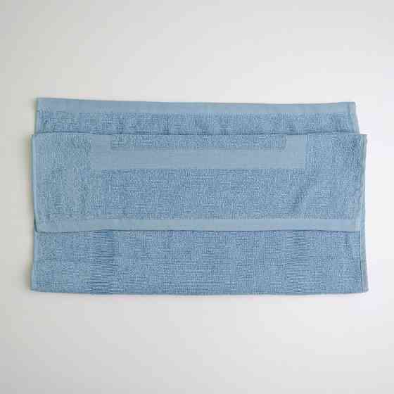Махровое полотенце для ног с прямоугольником GM Textile 50х70см 380г/м2 (Голубой) Сумы
