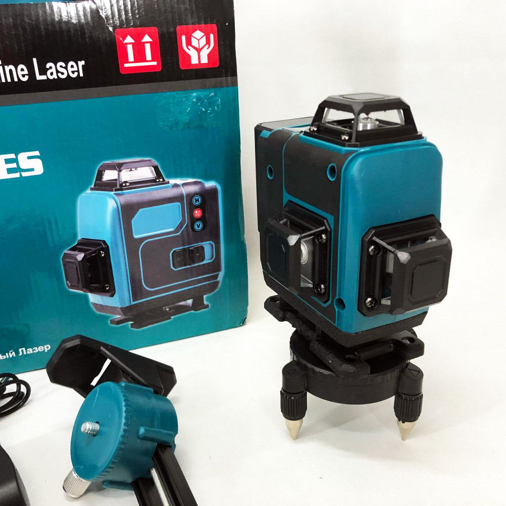 Уровень лазерный линейный нивелир аккумуляторный Laser 4D, 16 линий, рабочее растояние 30м, в чемодане XZ-85 Львов - изображение 11