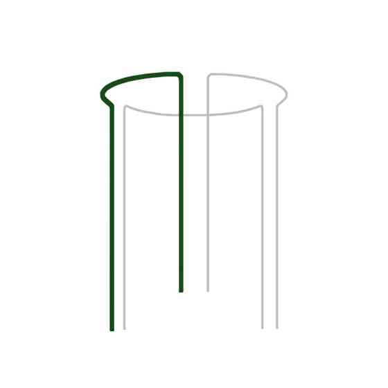 Опора для растений кольцевая 1/3 кола, 115см, Ø40см, TYRP340115 Киев