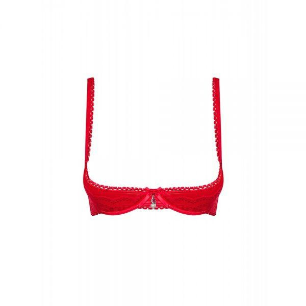 Бюстгальтер открытый Obsessive Lovica L/XL, красный Sex Aura Киев - изображение 3