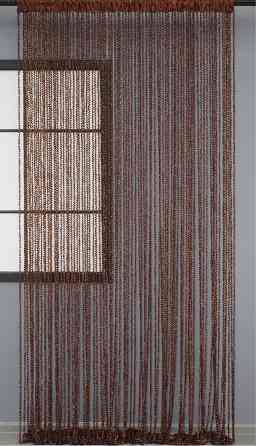 Шторы-нити спираль с люрексом Коричневый 300х300см 1 шт (61-021) Киев