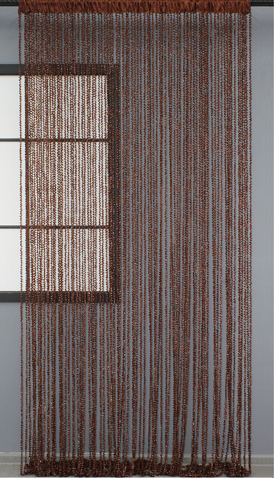 Штори-нитки спіраль з люрексом Коричневий 300х300см 1 шт (61-021) Київ - фото 3