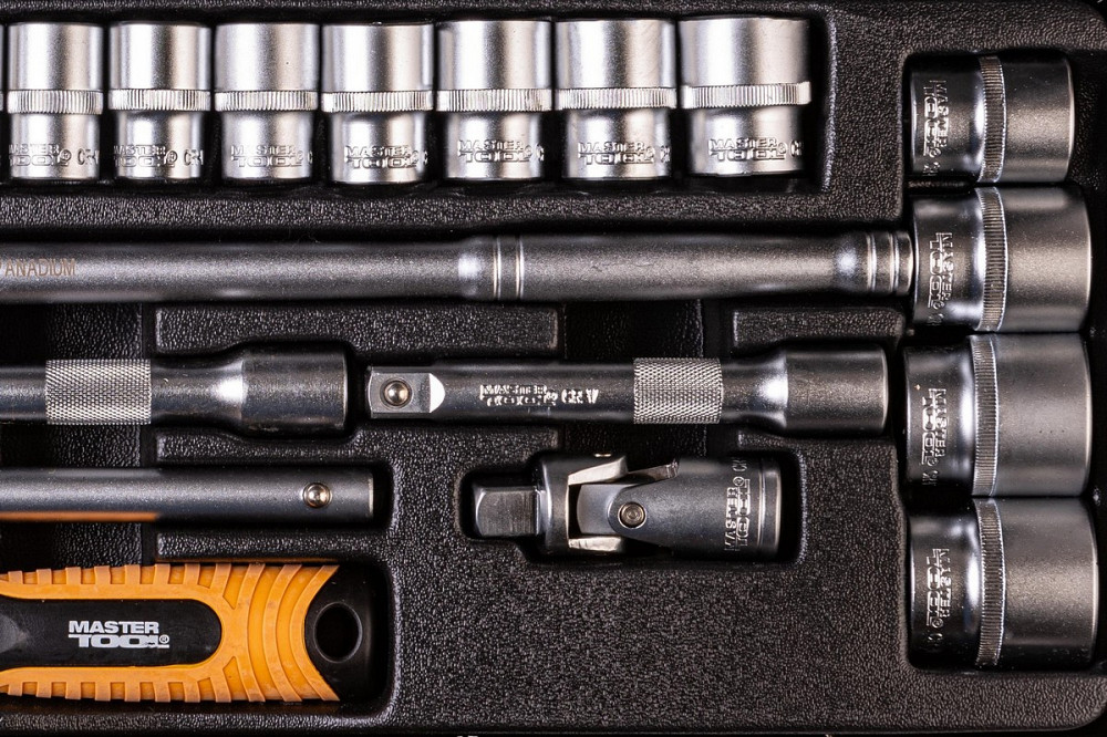 Набор торцевых насадок MASTERTOOL PROFI CrV 1/2