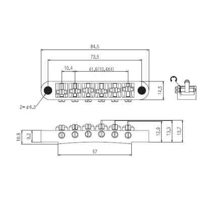 Бридж для гітари Paxphil BM005 Black Вінниця