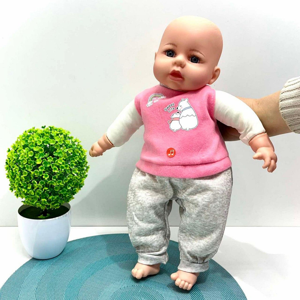 Лялька-пупс м'яконабивна з соскою та звуковими ефектами рус 44см Вид 6 (M 5924 І UA) Чернігів - фото 7