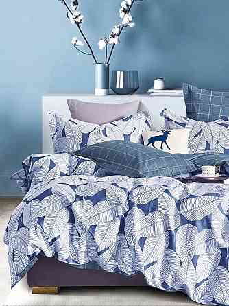 Ecotton Комплект постільної білизни Ecotton двоспальний 180х215 см Листя білий (21004АВ) Коломыя