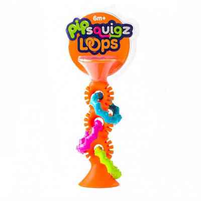 Погремушка Fat Brain Toys прорезыватель на присосках pipSquigz Loops оранжевый (F165ML) Винница