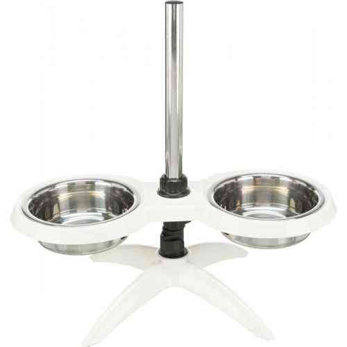 Миски Trixie для собак на регульованій підставці білі меламін/метал 2х2,4 л 25 см Київ
