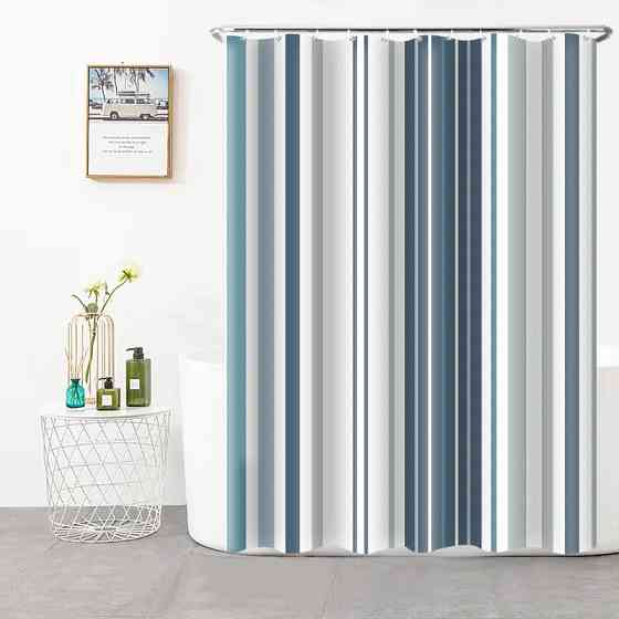 Шторка для ванны из полиэстера водонепроницаемая Bathlux 180x180 см с кольцами, занавеска для ванной комнаты Каменец-Подольский