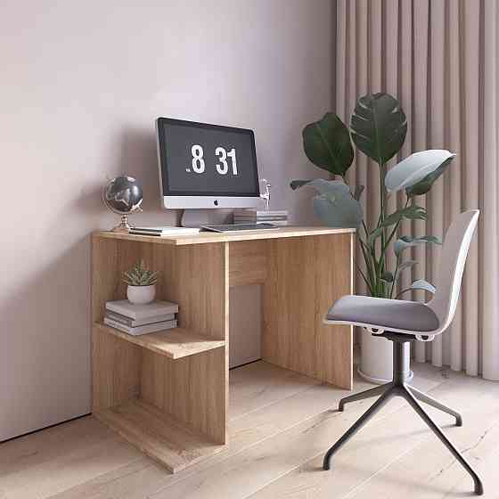 Комп’ютерний стіл VAYS D-7, письмовий, з полицями ліворуч, ЛДСП, 100×60×76 см - для дому, офісу, навчання Львів