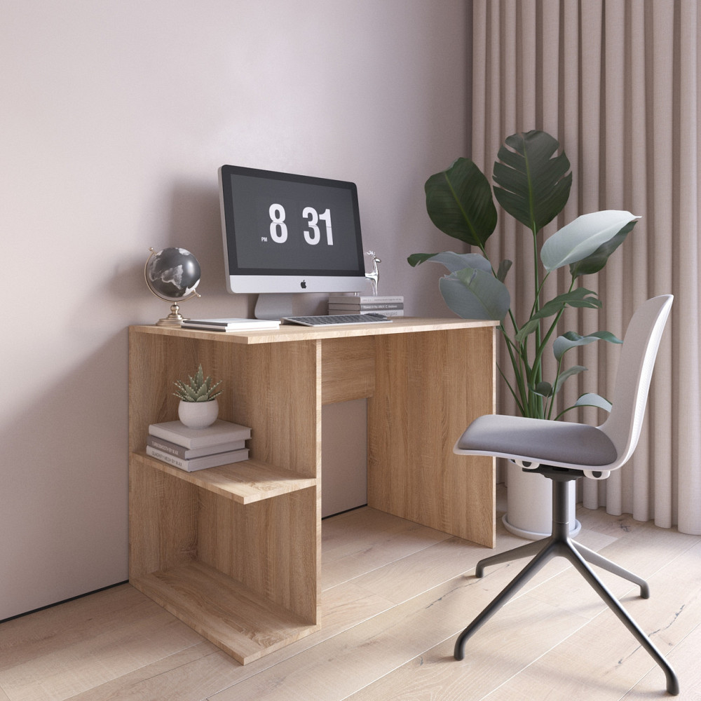 Комп’ютерний стіл VAYS D-7, письмовий, з полицями ліворуч, ЛДСП, 100×60×76 см - для дому, офісу, навчання Львів - фото 5
