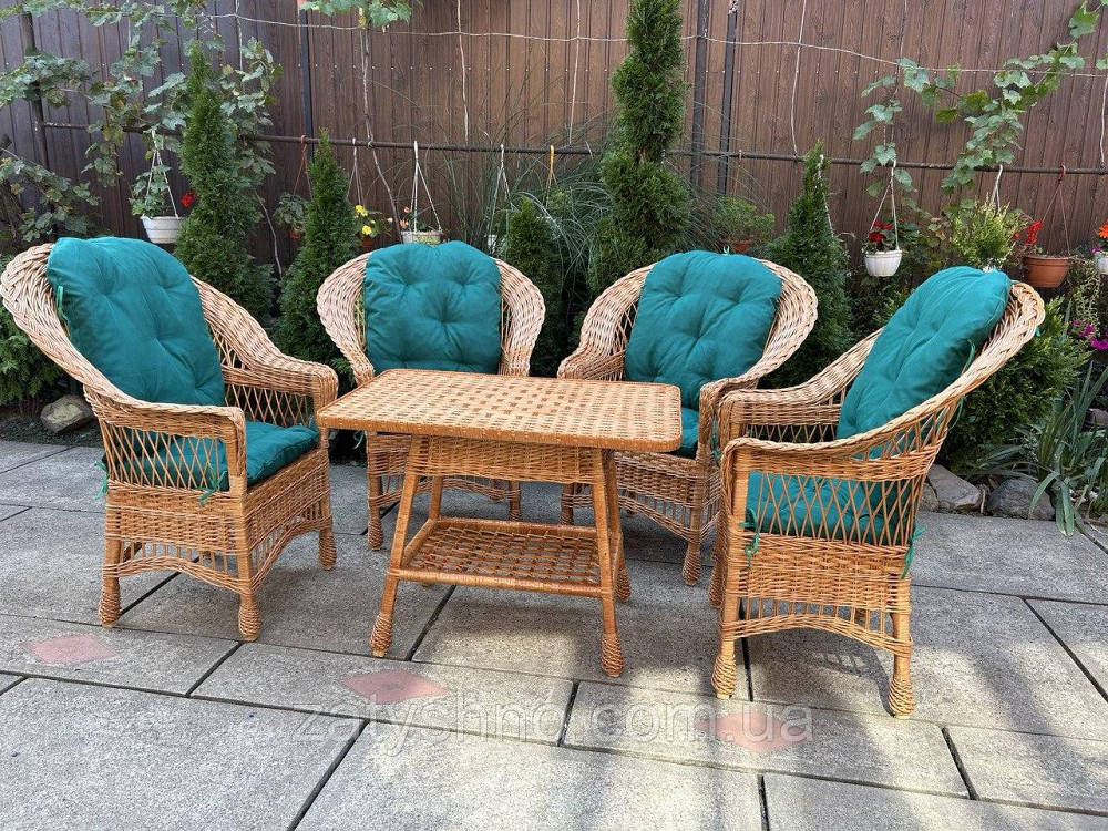 Меблі плетені з лози з накидками Київ - фото 6