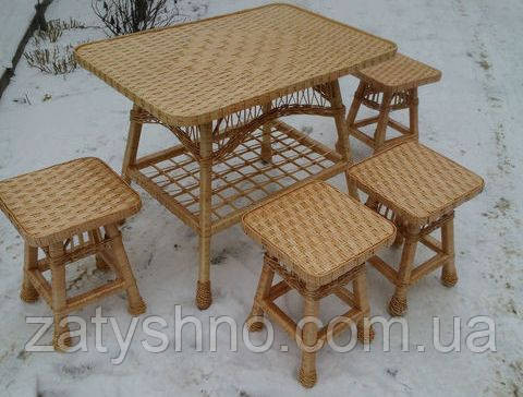 Плетені меблі з лози на кухню Київ - фото 3