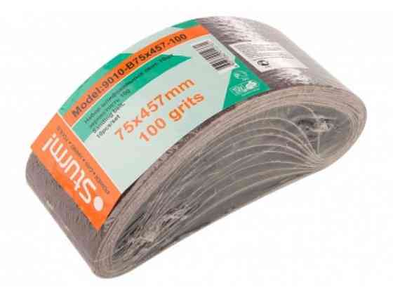 Шліфлента Sturm, 75x457, зерно 100, 10 шт 9010-B75x457-100 (читувати опис) Рівне
