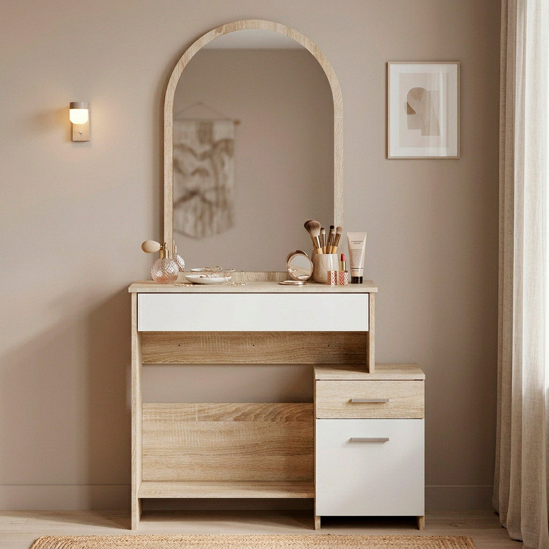 Туалетный столик Эверест Трюмо-1 Дуб сонома/Белый (DTM-073861) Львов - изображение 1