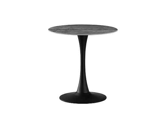 Стіл Опал (D=90), чорний/кераміка Армані грей Днепр