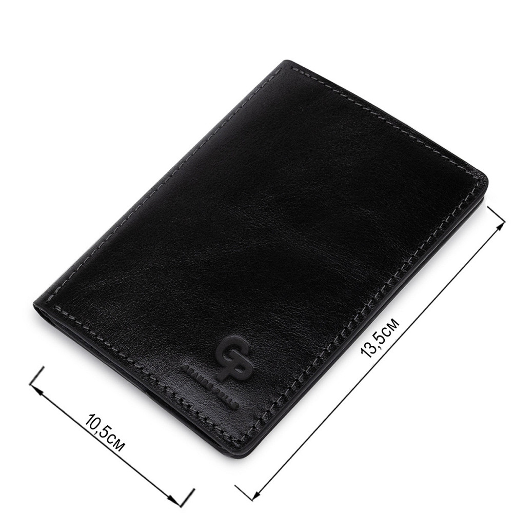 Шкіряна обкладинка для документів GRANDE PELLE 11401 Чорний Київ - фото 10