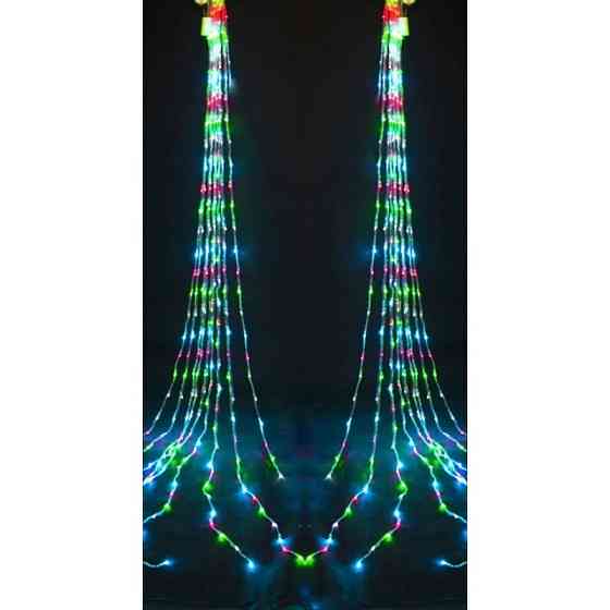 Гирлянда-водопад (Curtain-Lights) Itrains-480-M внутренняя, пров.:прозрачный, 3*3м (Разноцветная) 39 Киев