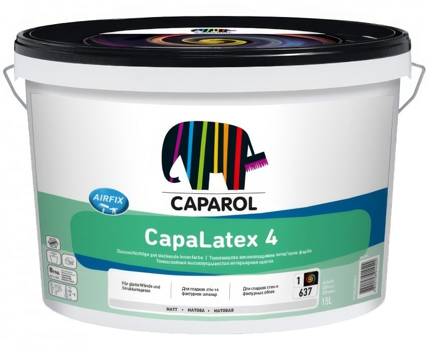 Універсальна інтер'єрна латексна фарба Caparol XUA CapaLatex 4 B1 10 л Київ - фото 1