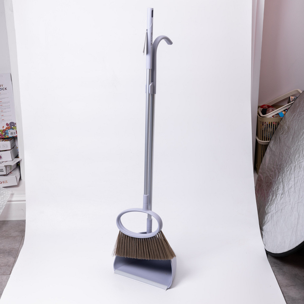 Набір віник і совок на довгій ручці для підлоги 25×25×95 (см) Фіолетовий HP-45-1V Коломия - фото 4