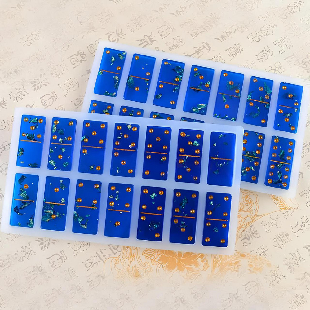 Силиконовая форма для домино RESTEQ 205х112х9 мм — форма для эпоксидной смолы, полимерной глины, мыла и других поделок (набор 2 Киев - изображение 4