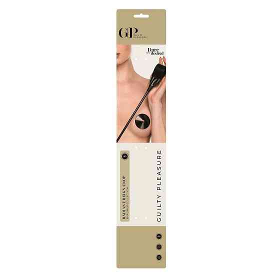 Стек Guilty Pleasure Radiant Reign Crop із золотим акцентом, чорний, 66 см Sex Aura Київ