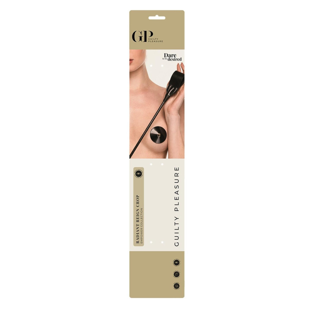 Стек Guilty Pleasure Radiant Reign Crop с золотым акцентом, черный, 66 см Sex Aura Киев - изображение 2