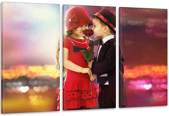 Модульная картина Дети Art-59_3А 70x130 см Киев